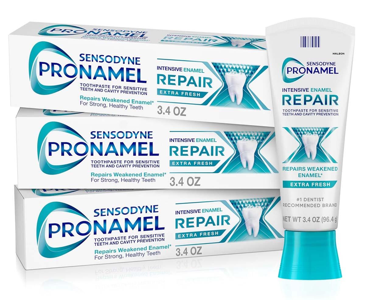 Sensodyne Pronamel Intensive Enamel Repair Sensitive Toothpaste 3 Pack for $10.49