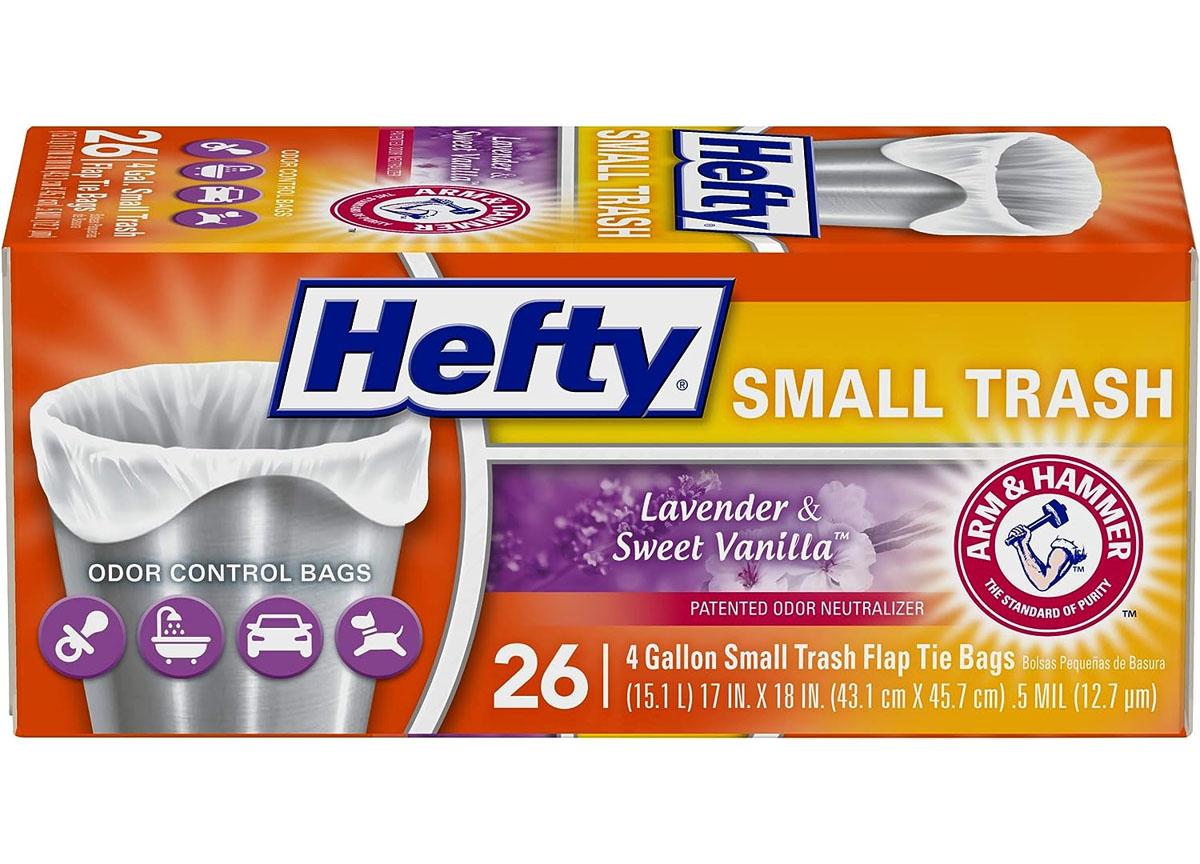 Hefty Flap Tie Small 4 Gallon Garbage Bags 26 Pack for $3.51