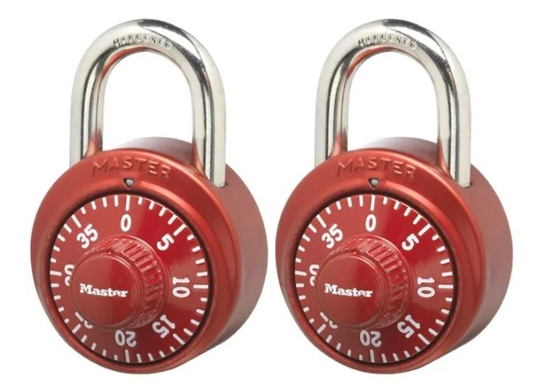 Master Lock Aluminum Combination Lock 2 Pack for $5