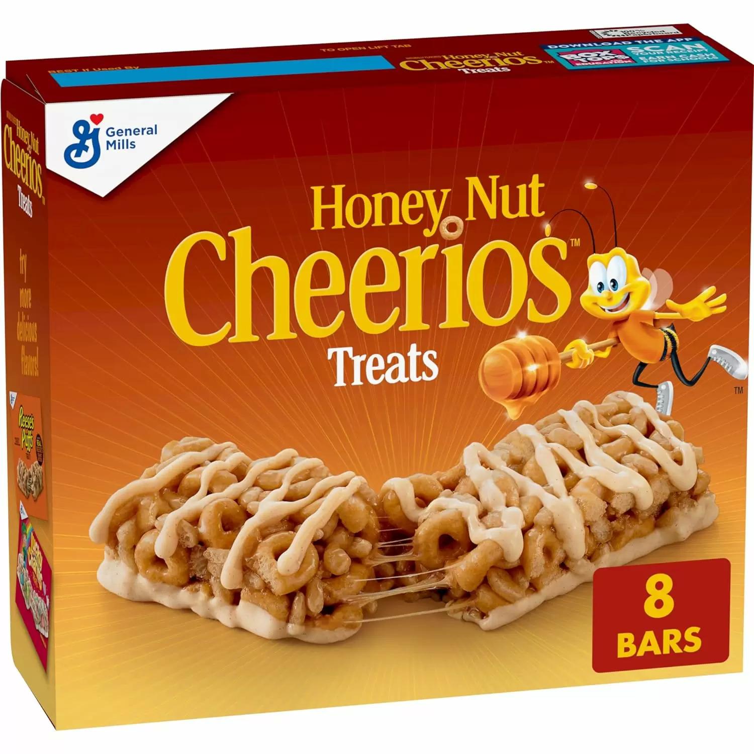 Honey Nut Cheerios Breakfast Cereal Treat Bars 8 Pack for $1.89