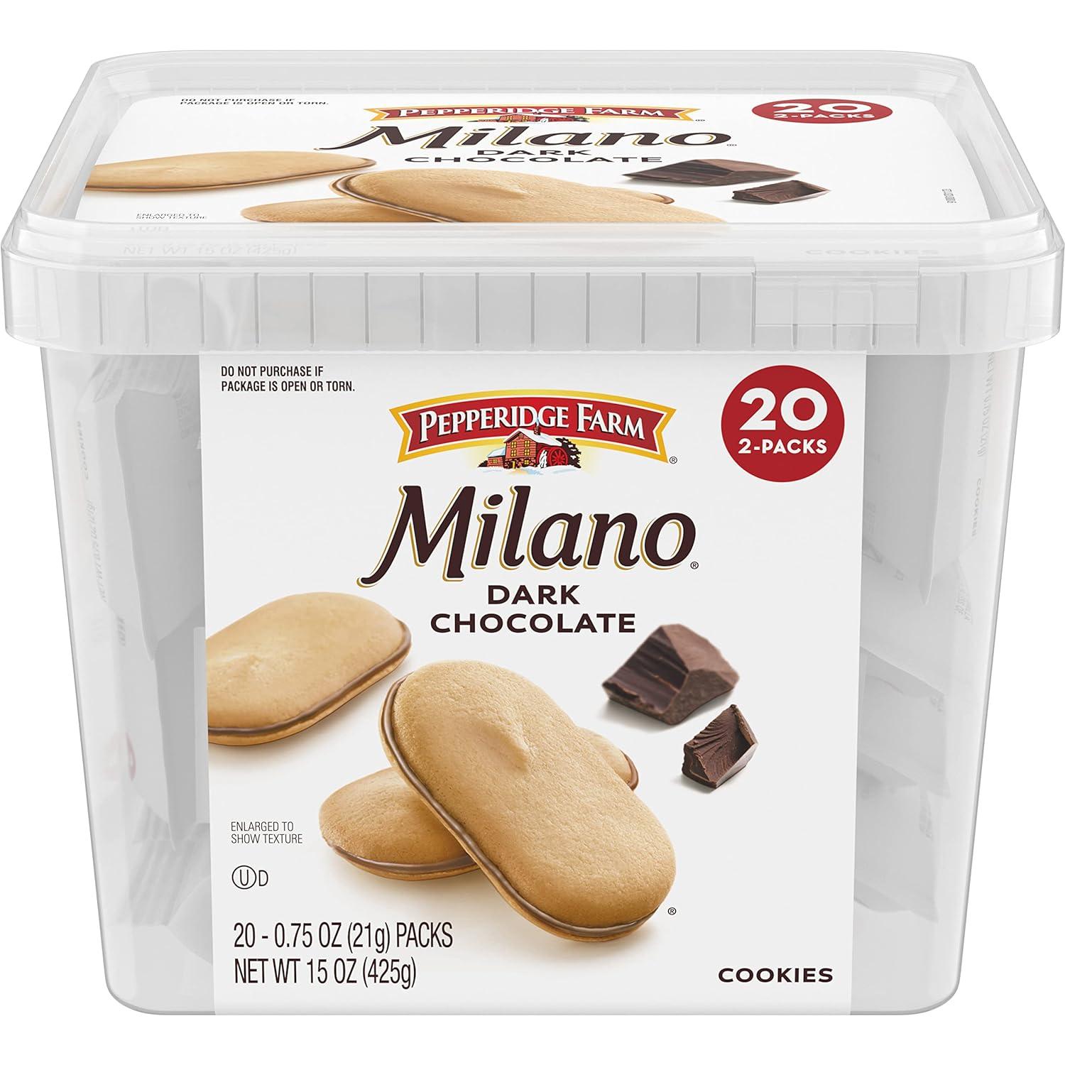 Pepperidge Farm Milano Dark Chocolate Cookie Packs for $7.74