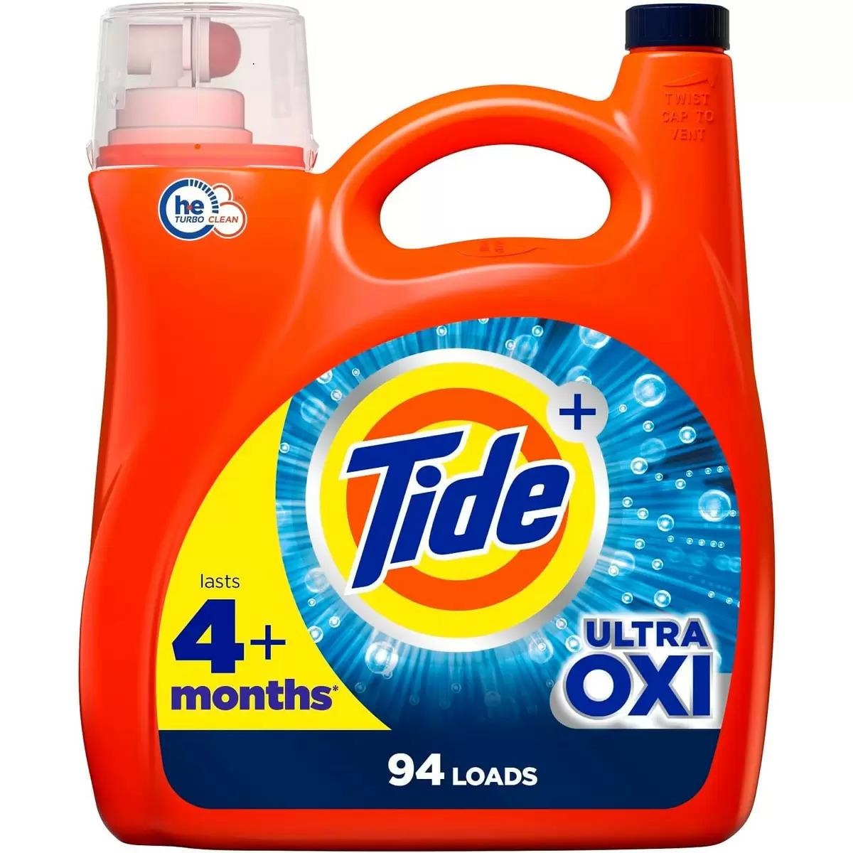 Tide Ultra Oxi Liquid Laundry Detergent 94 Loads for $14.94
