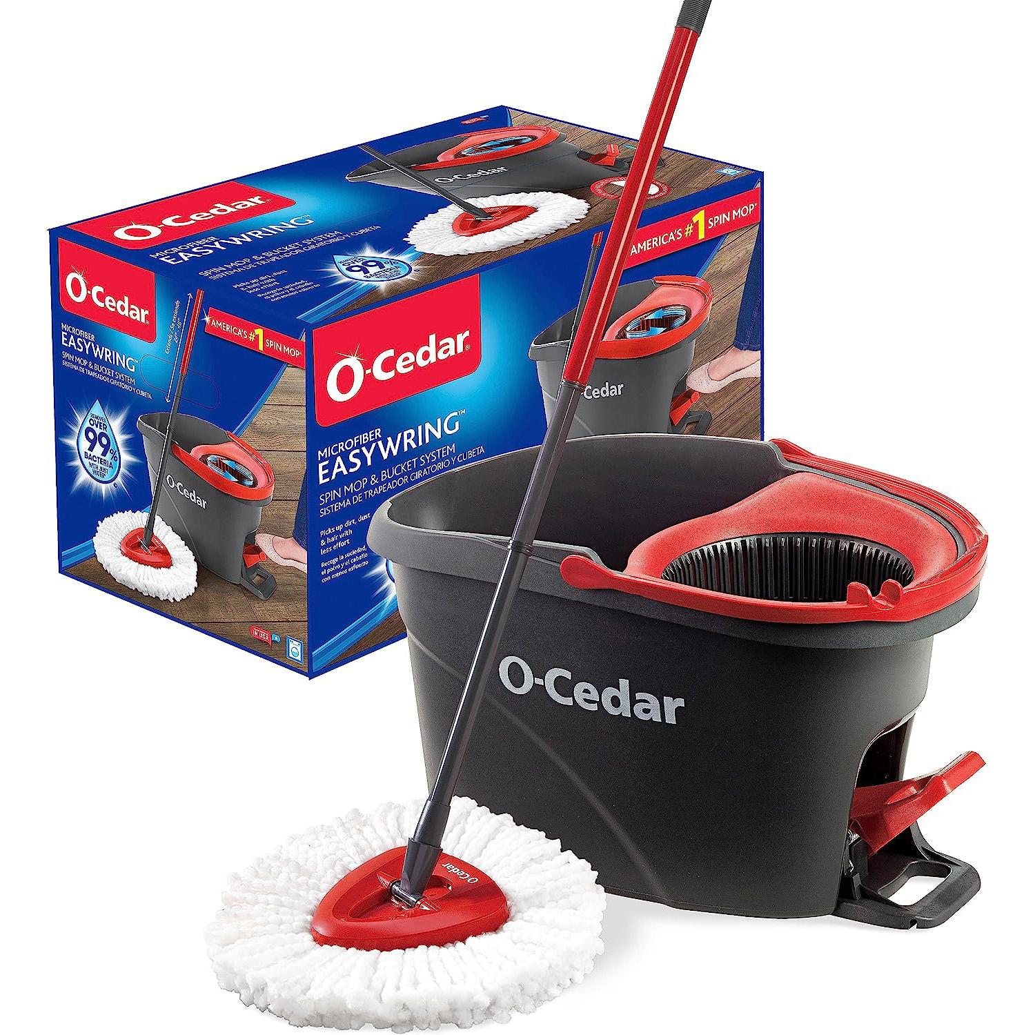 O-Cedar EasyWring Microfiber Spin Mop and Bucket System for $27.99