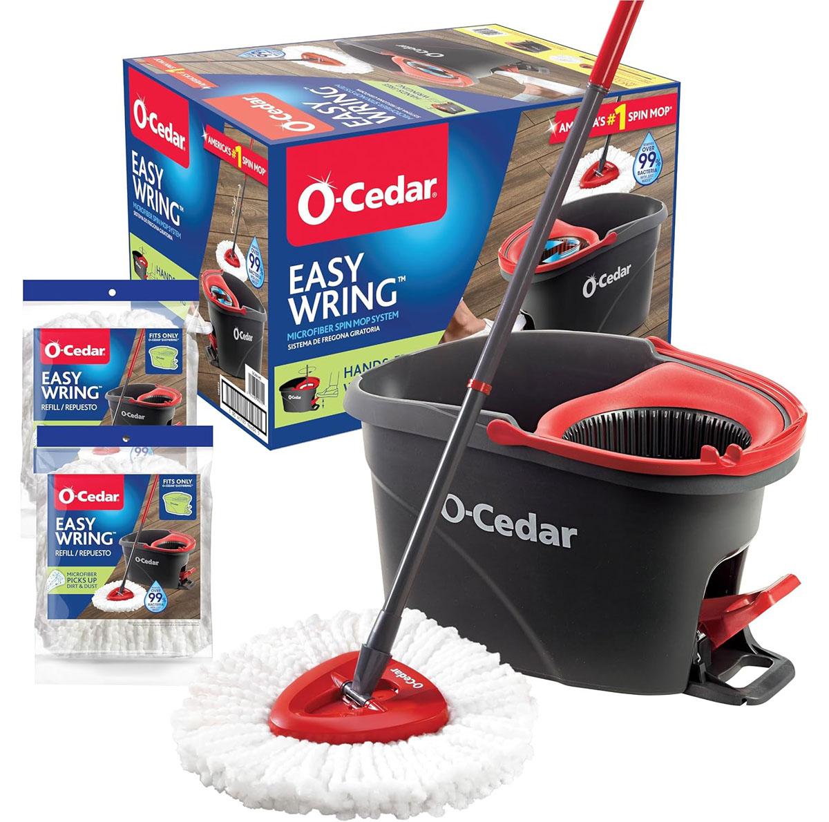 O-Cedar EasyWring Spin Mop and Bucket Floor Cleaning System for $37.96 Shipped