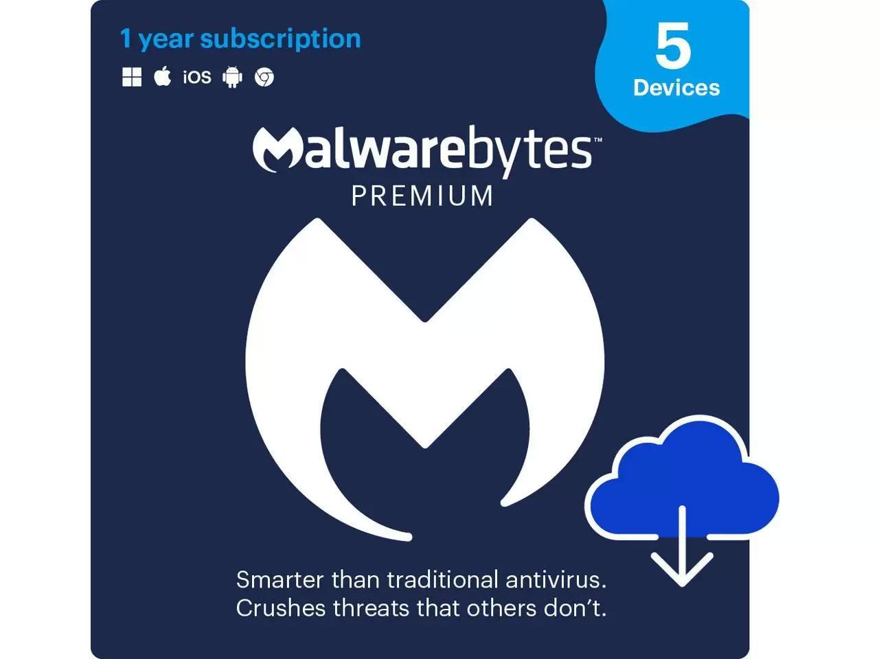 Malwarebytes Premium Antivirus Internet Security Software for $24.99