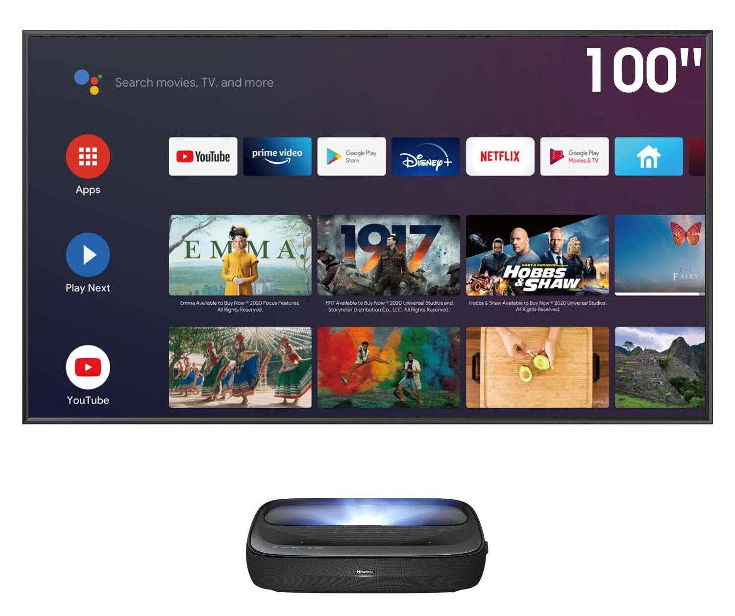 Hisense 100L8G-DLT100C 4K UHD TriChroma Laser UST Projector for $1599 Shipped
