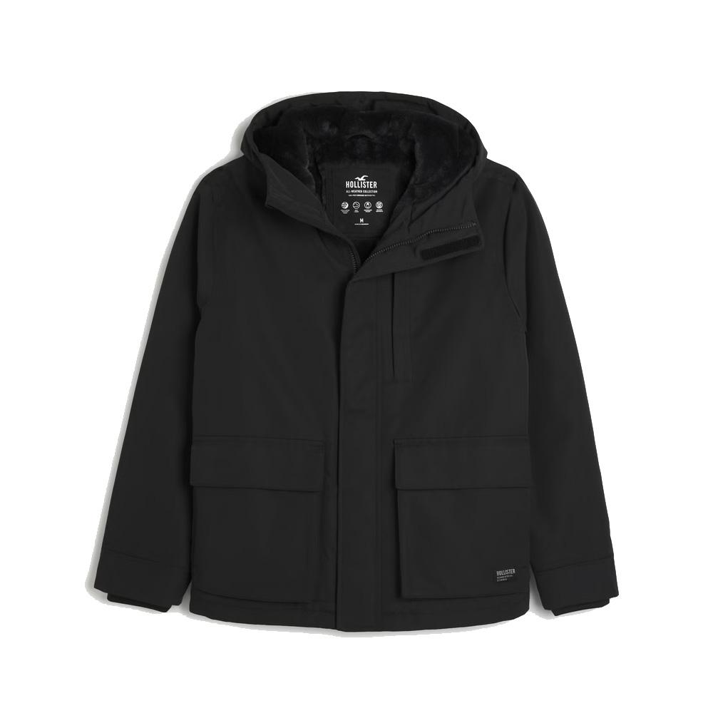 Hollister Mens Faux Fur-Lined All-Weather Jacket for $28.99