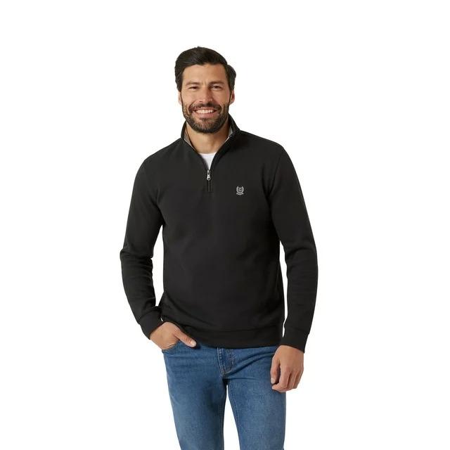 Chaps Cotton Blend Interlock Quarter Zip Mock Neck Sweaters for $10