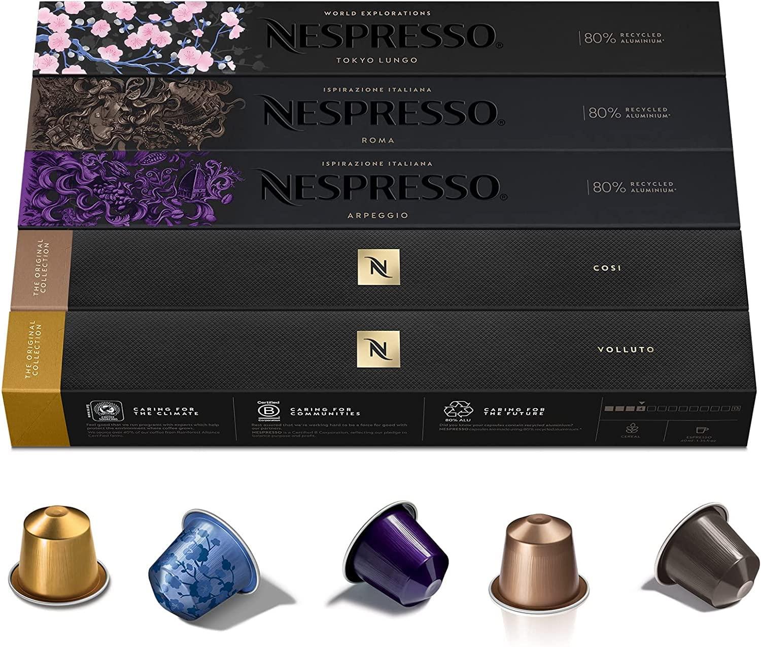 Buy $40 in Nespresso Coffee Capsules and get $10 Credit for Amazon