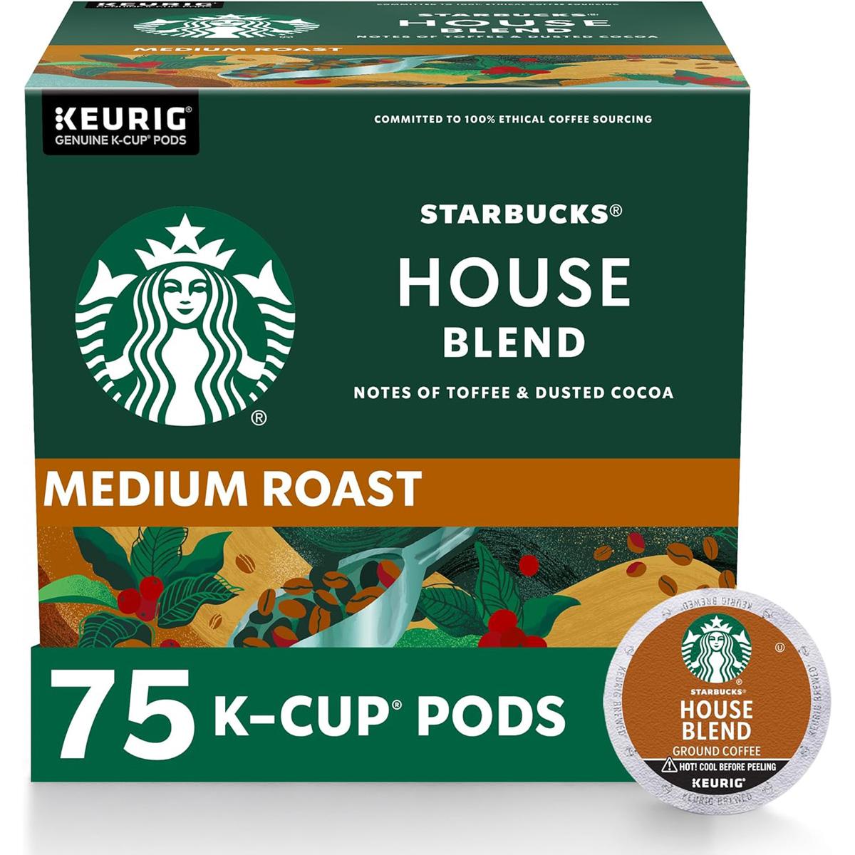 Starbucks K-Cup Coffee Pods for Keurig Brewers 75 Pack for $27.99 Shipped