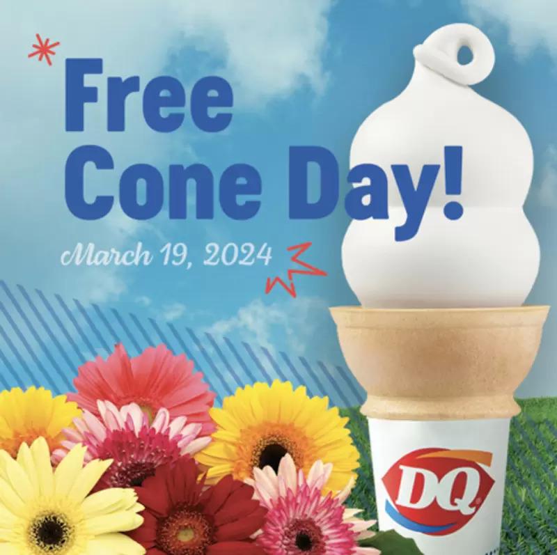 Dairy Queen Free Cone Day on March 19