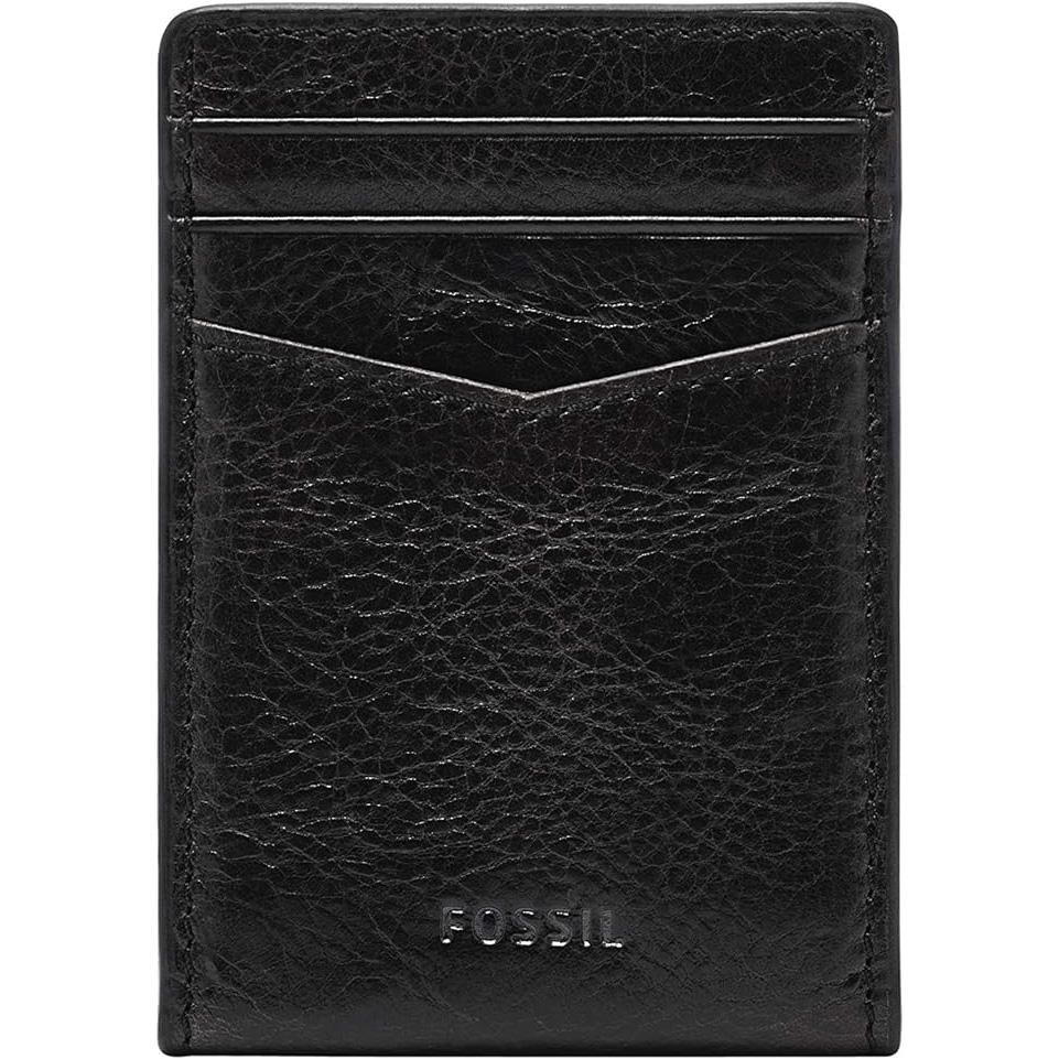 Fossil Leather Minimalist Magnetic Card Case Wallet for $11.99