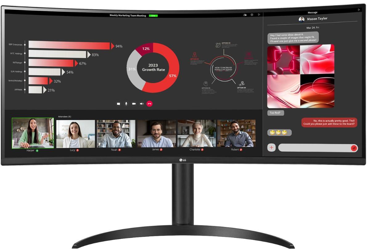 34in LG 34WR55QC-B UltraWide Curved Monitor for $279.99 Shipped
