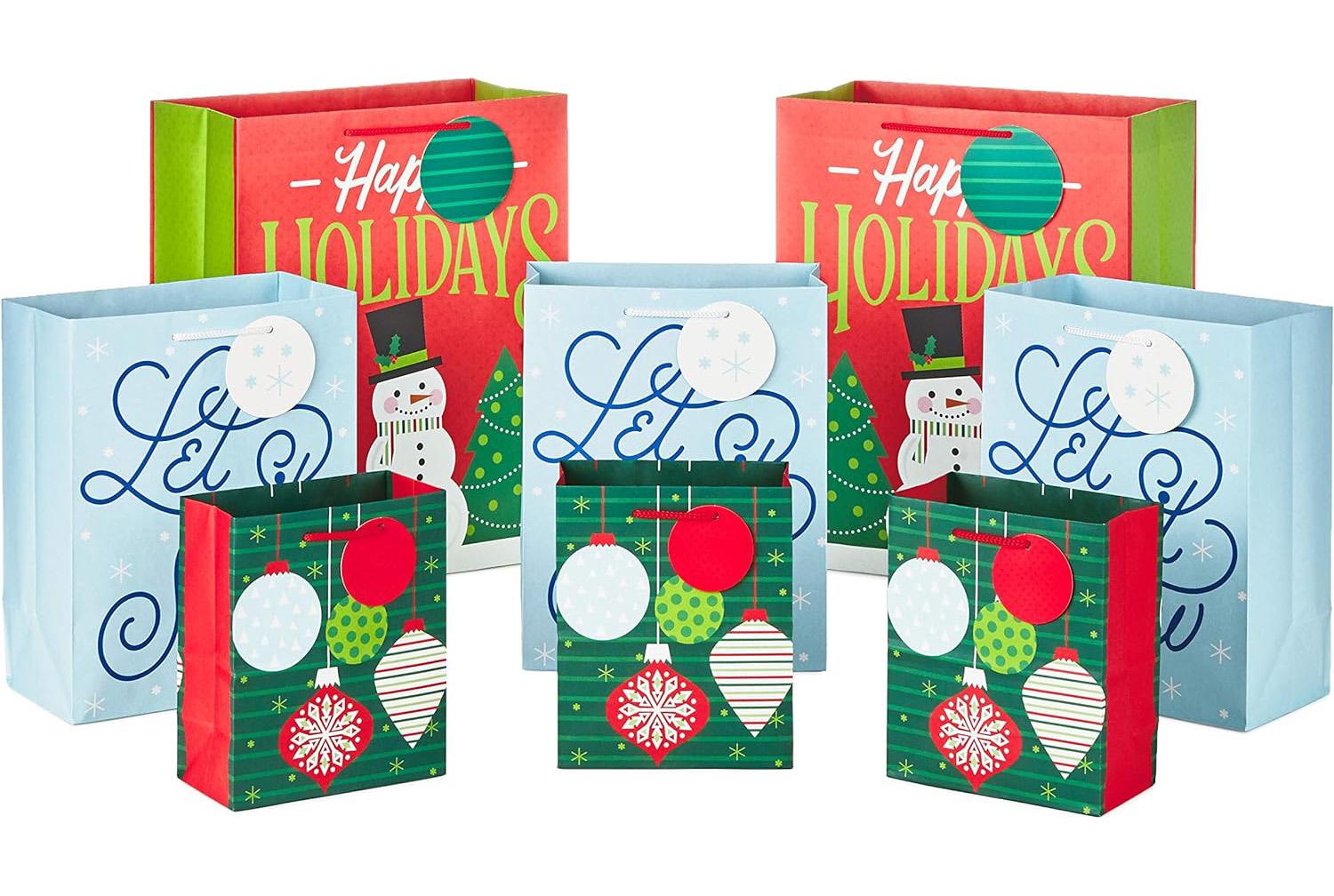 Hallmark Christmas Gift Bag Assortment 8-Pack for $4