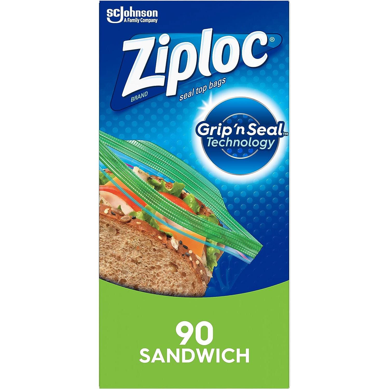 Ziploc Sandwich and Snack Bags 90 Pack for $2.99