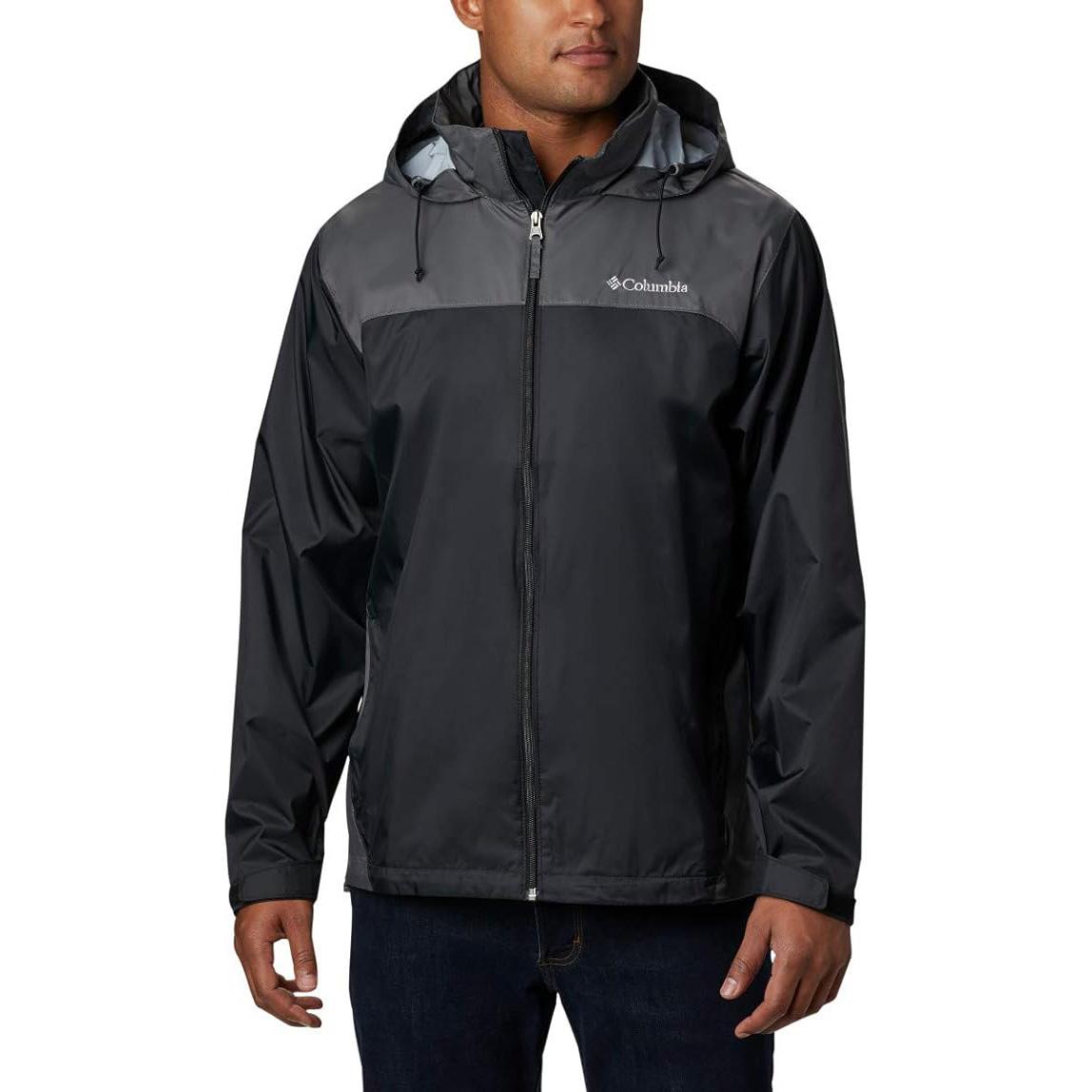 Columbia Mens Glennaker Lake Rain Jacket in Black for $26.97