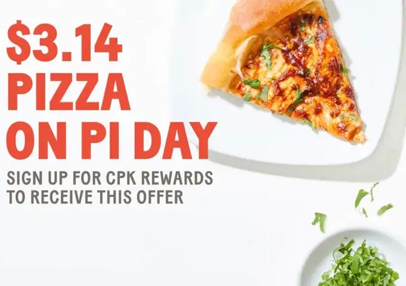 California Pizza Kitchen CPK Classic Pizzas for $3.14 for March 14th
