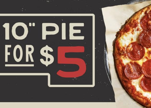 Your Pie 10in Pizza for $5 on March 14th