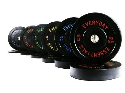 BalanceFrom Olympic Bumper Plate Weight Plate Set with Steel Hub for $299.99 Shipped