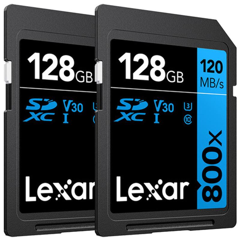 128GB Lexar 800x UHS-I SDHC Memory Cards 2 Pack for $11.99 Shipped