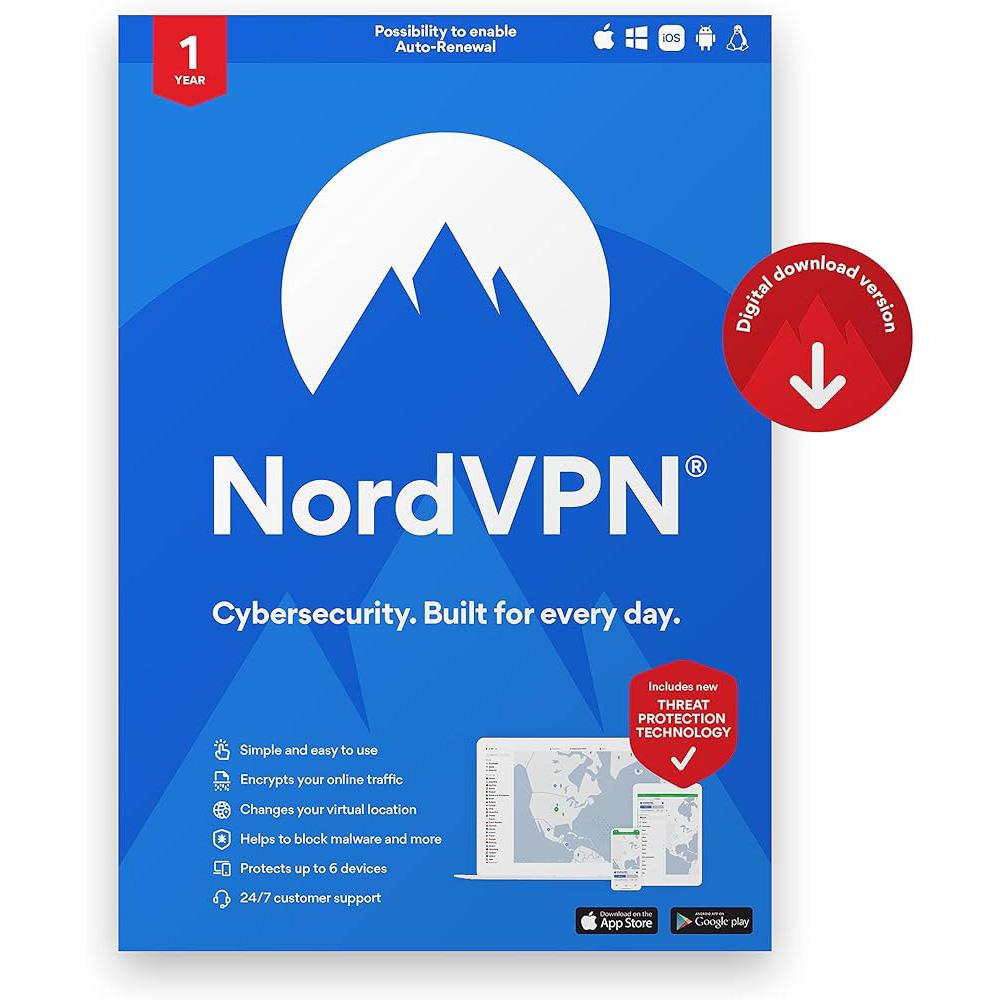 NordVPN Standard 1 Year VPN Subscription for 6 Devices for $24.99