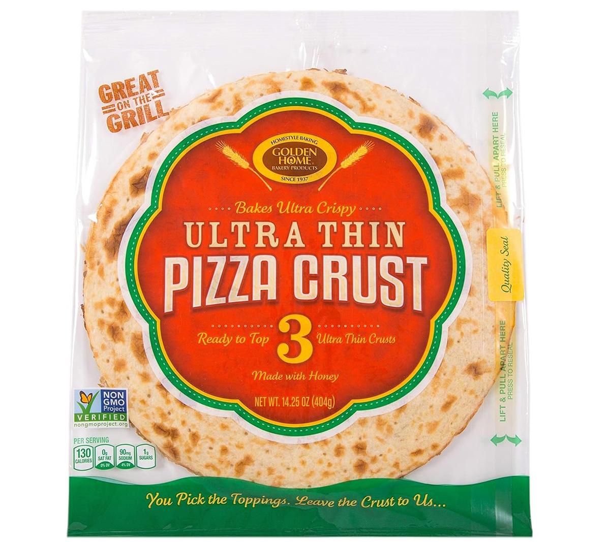 Golden Home Bakery Products Ultra Thin Pizza Crust 3 Pack for $4.08