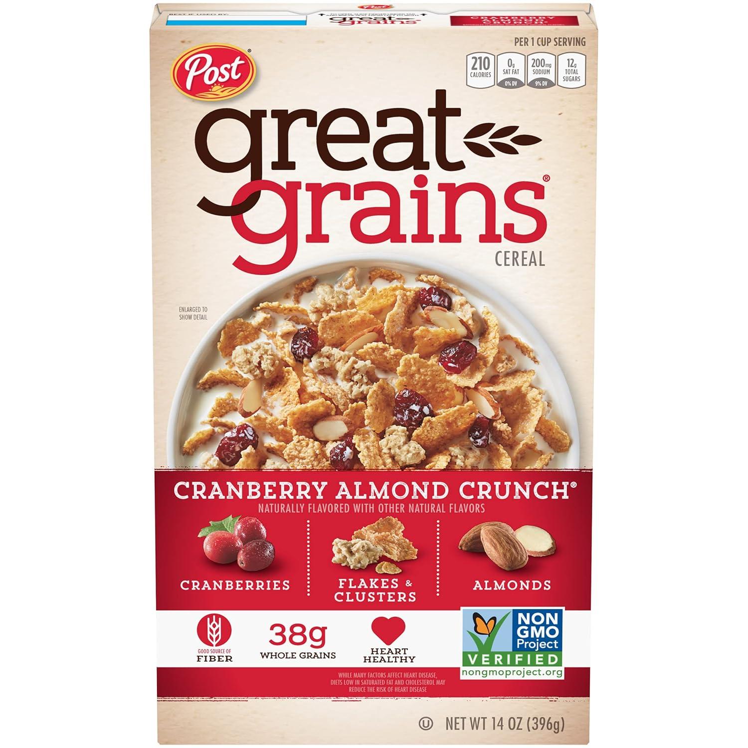 Great Grains Cranberry Almond Crunch Cereal for $3.04
