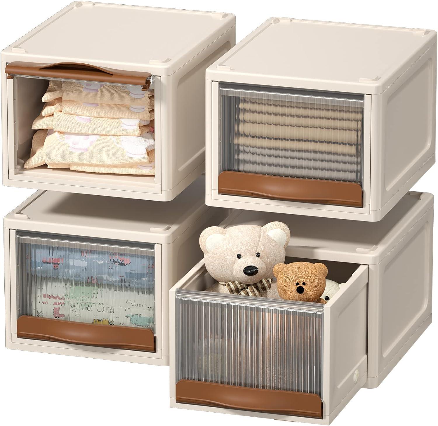 Storage Bins with Drawers 4 Pack for $25.99 Shipped