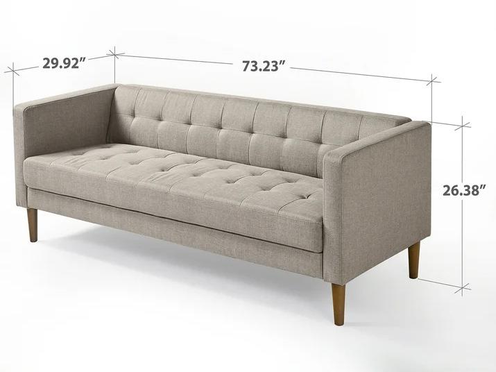 Woven Paths Pascal 73in Fabric Sofa Couch for $187 Shipped