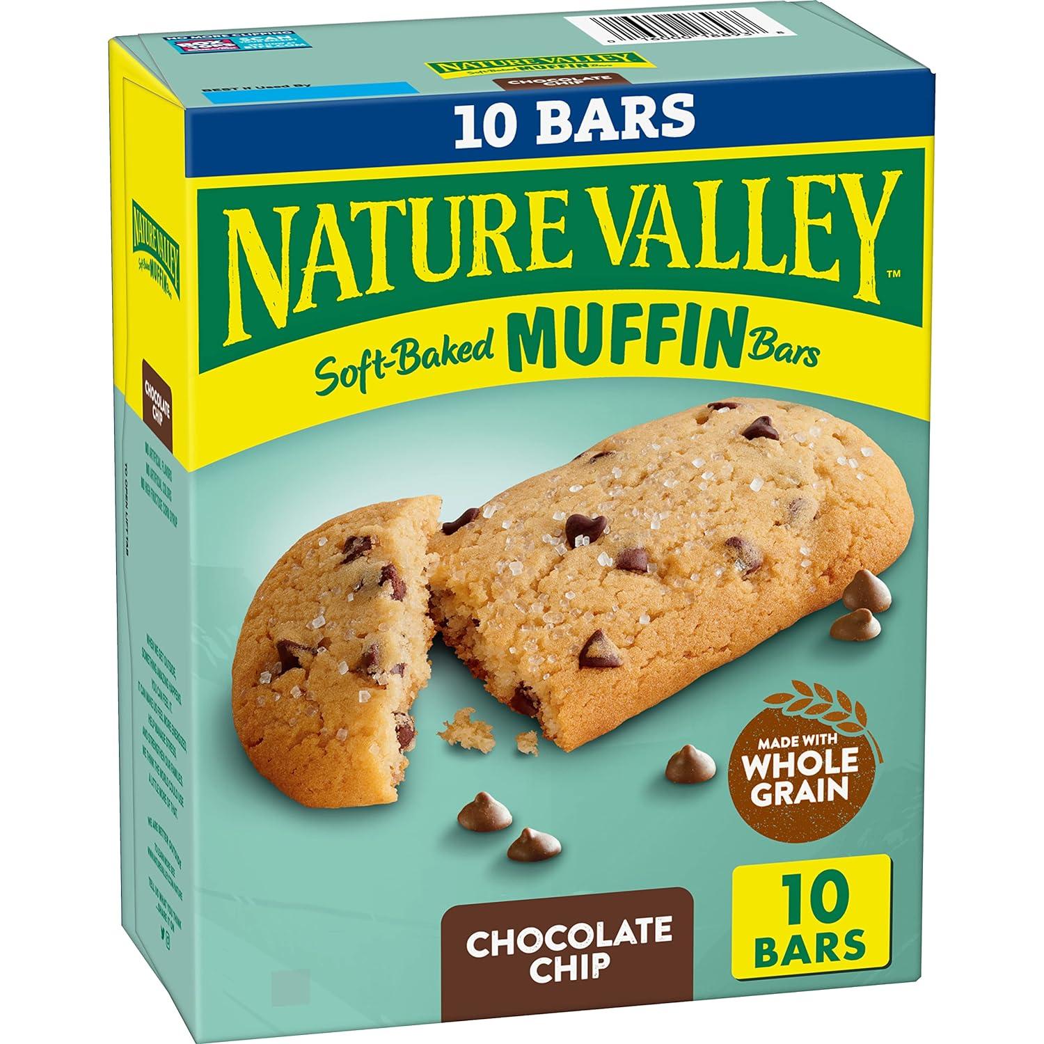 Nature Valley Chocolate Chip Soft-Baked Muffin Bars 10 Pack for $2.80