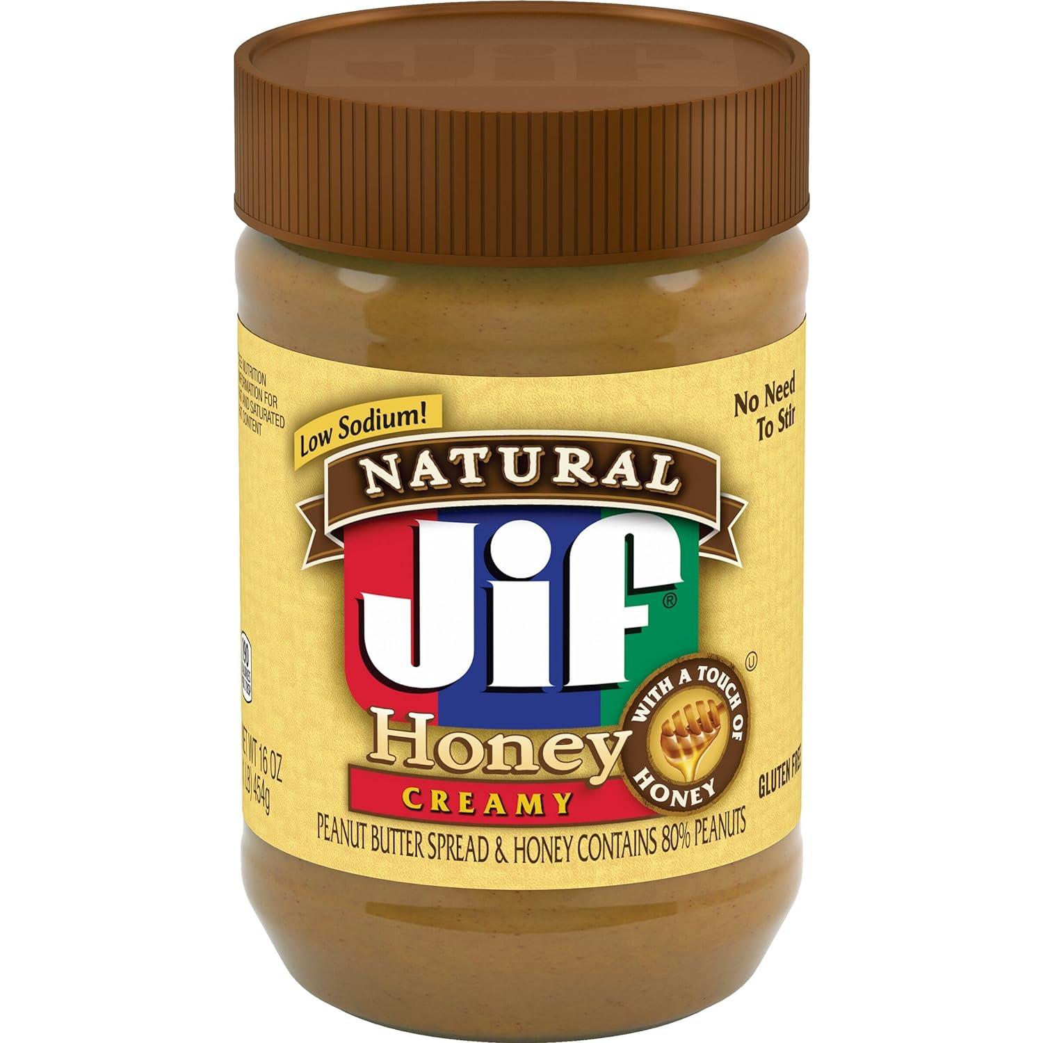 Jif Natural Creamy Peanut Butter Spread and Honey for $1.94