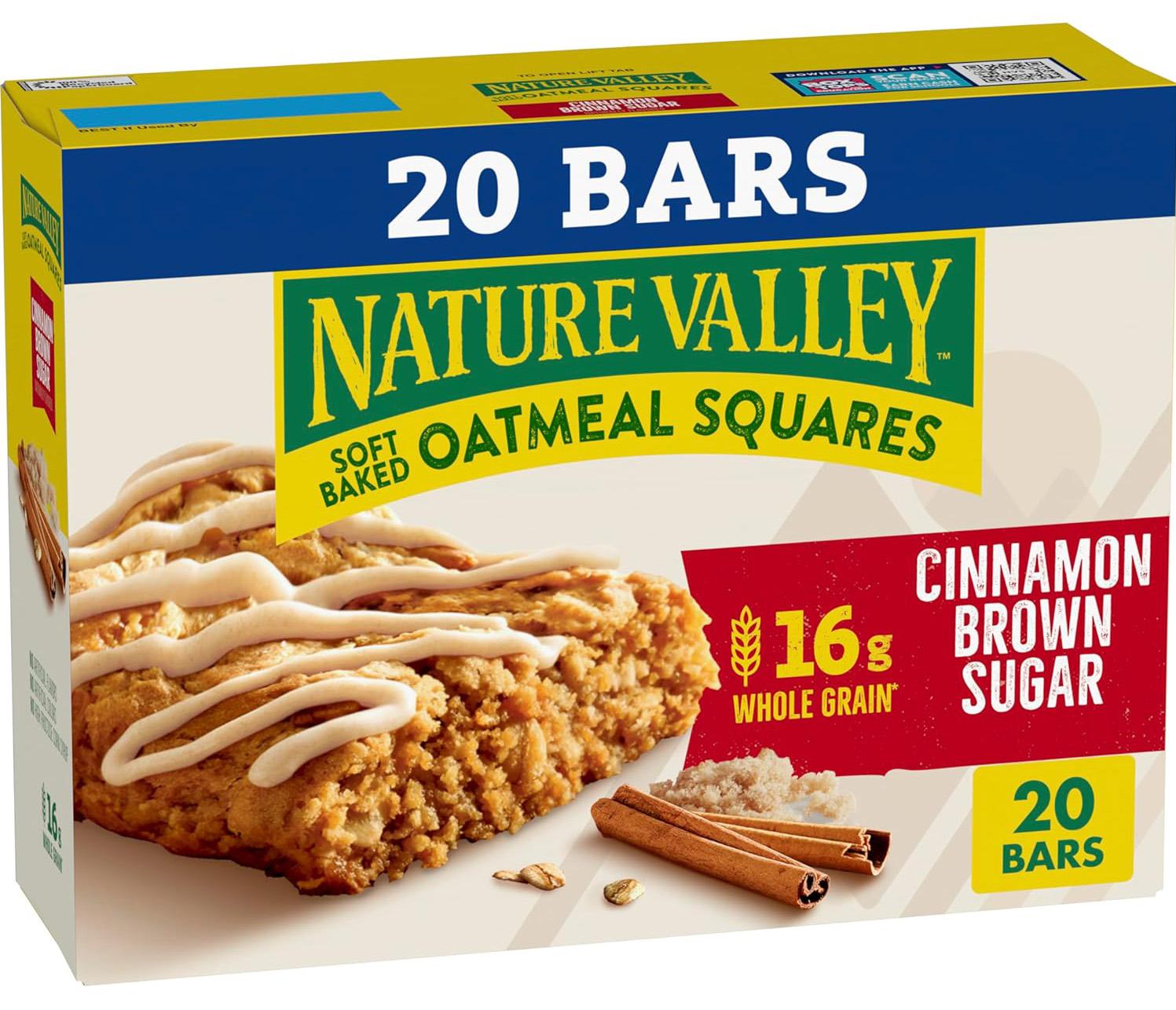 Nature Valley Soft-Baked Oatmeal Squares Cinnamon 20 Pack for $4.99