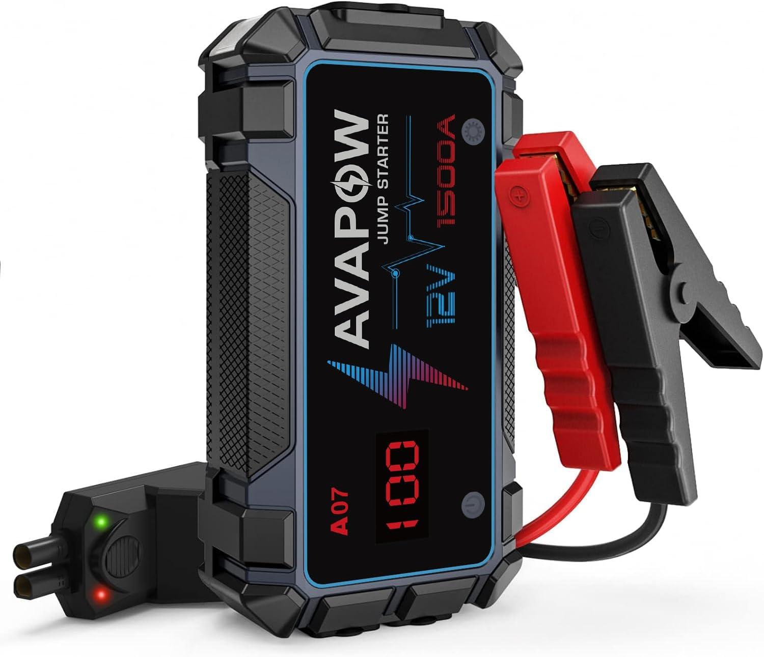 Jump Starter 1500A 12800mAh Peak Current Jumper Cables Kit for $28.79 Shipped