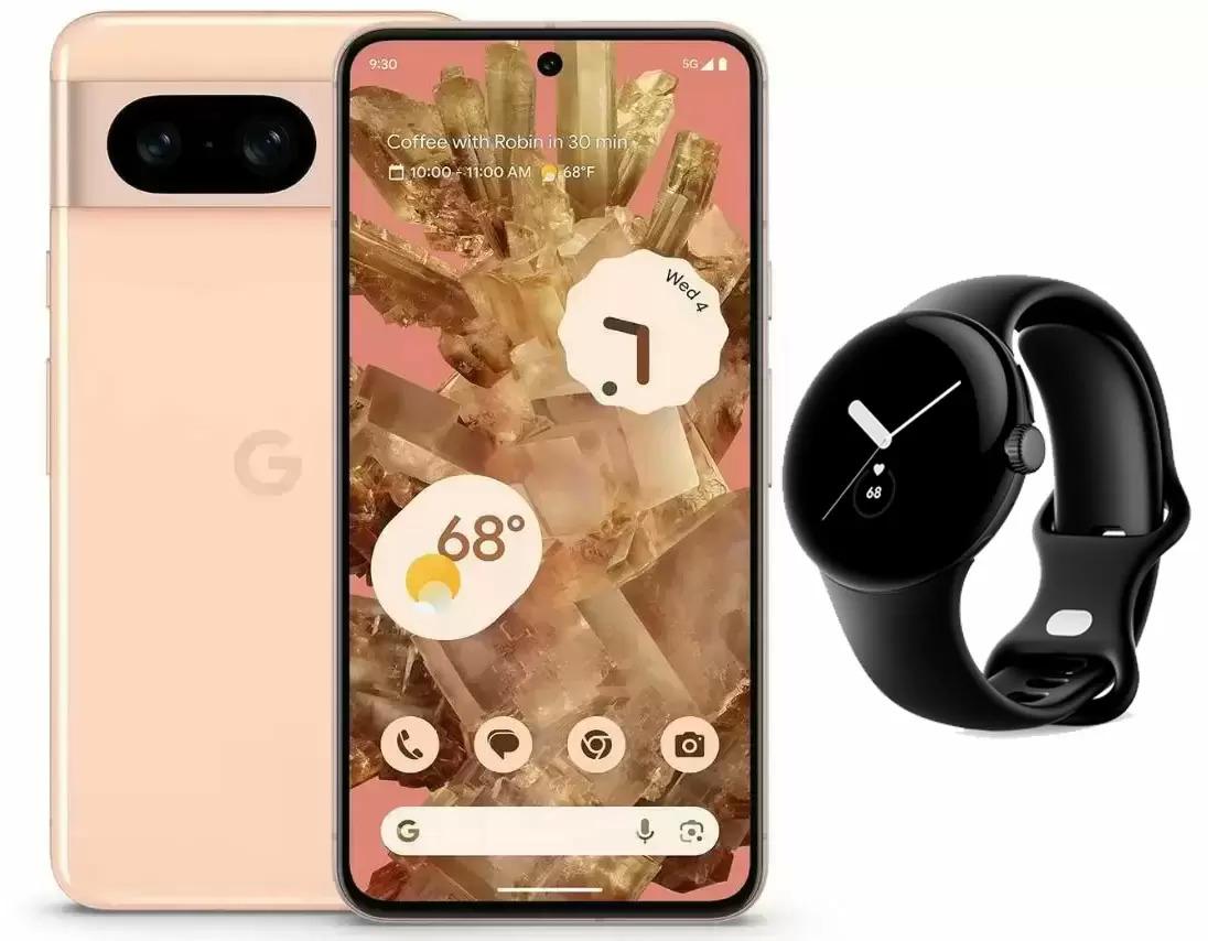 Google Pixel 8 128GB 5G Unlocked Smartphone + Pixel Watch for $499 Shipped