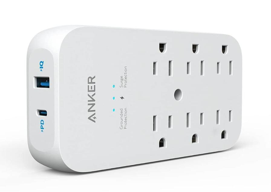 Anker 6-Outlet Wall Outlet Extender with USB-C Power for $15.18