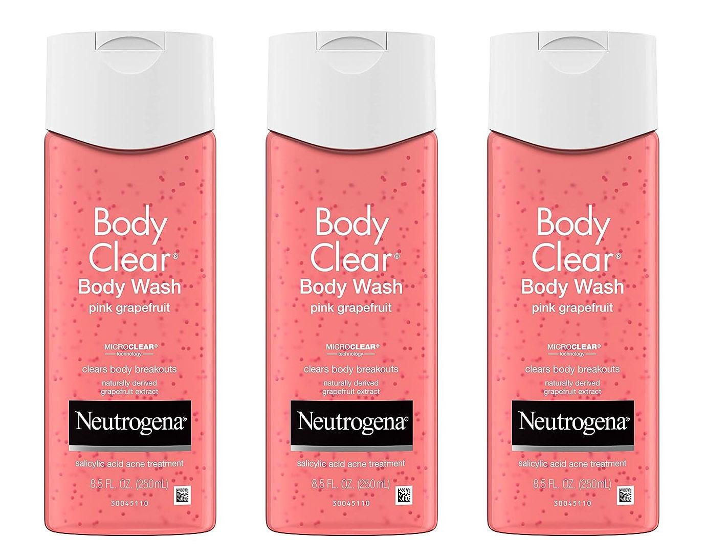 Neutrogena Body Clear Acne Treatment Body Wash 3 Pack for $14.48