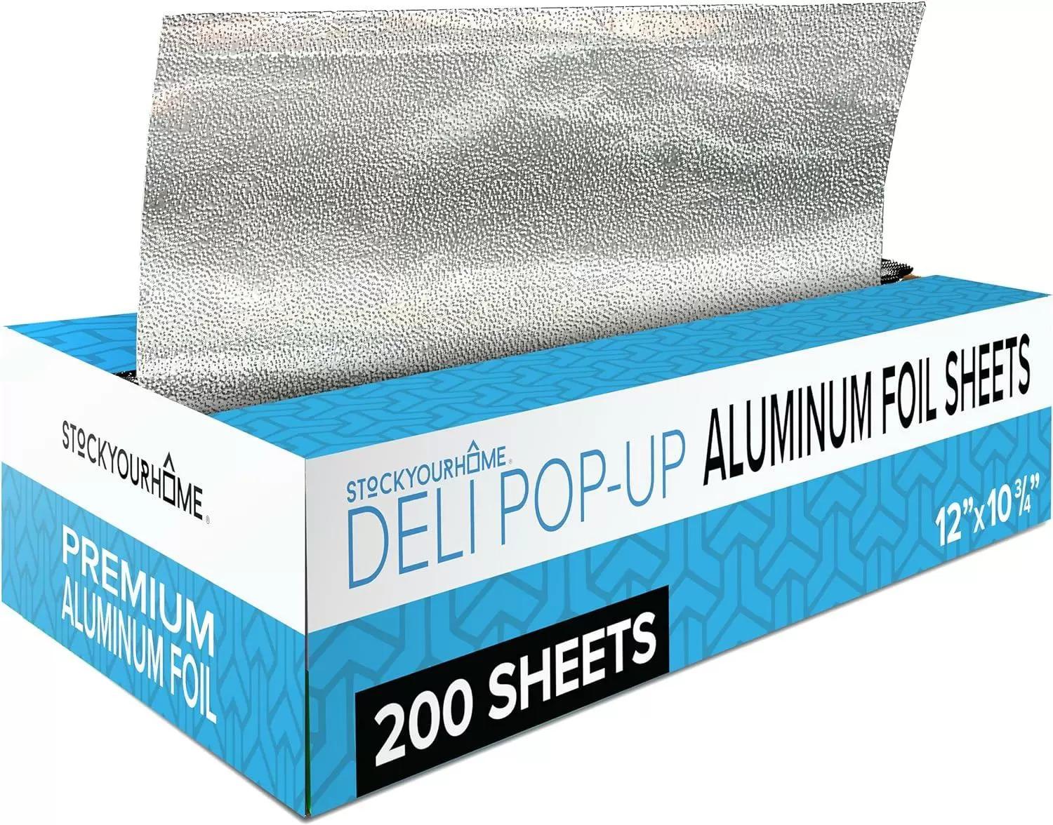 Pre-Cut Pop-Up Aluminum Foil Sheets 200 Pack for $9.09