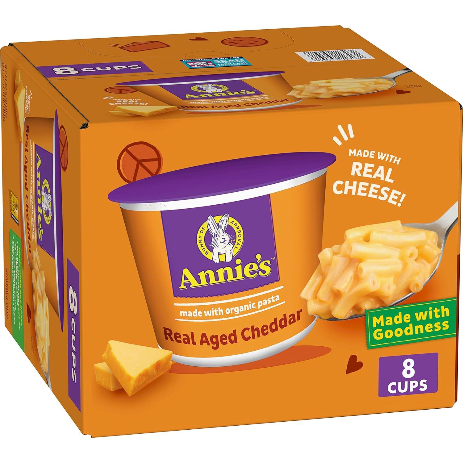 Annies Real Aged Cheddar Microwave Mac and Cheese Cup 32 Pack for $22.96 Shipped