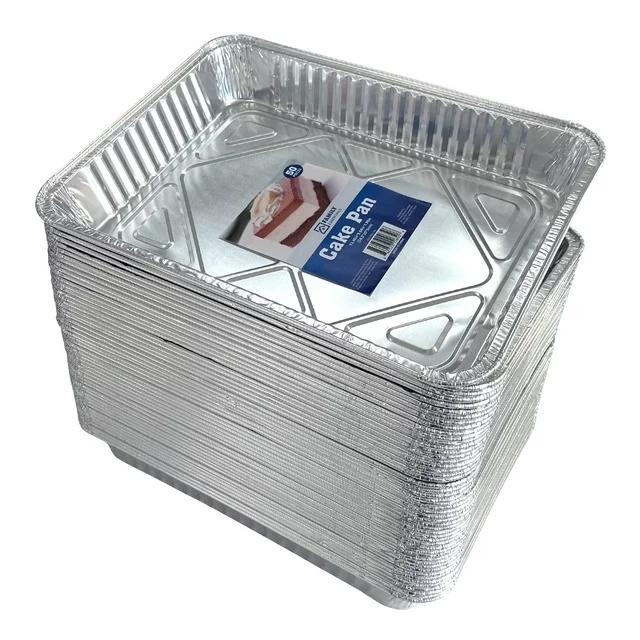 Family Essentials Aluminum Foil Cake Pans 50 Pack for $12.98