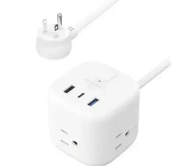 AmazonBasics Power Strip Cube 3 Outlet 3 USB Ports for $6.99