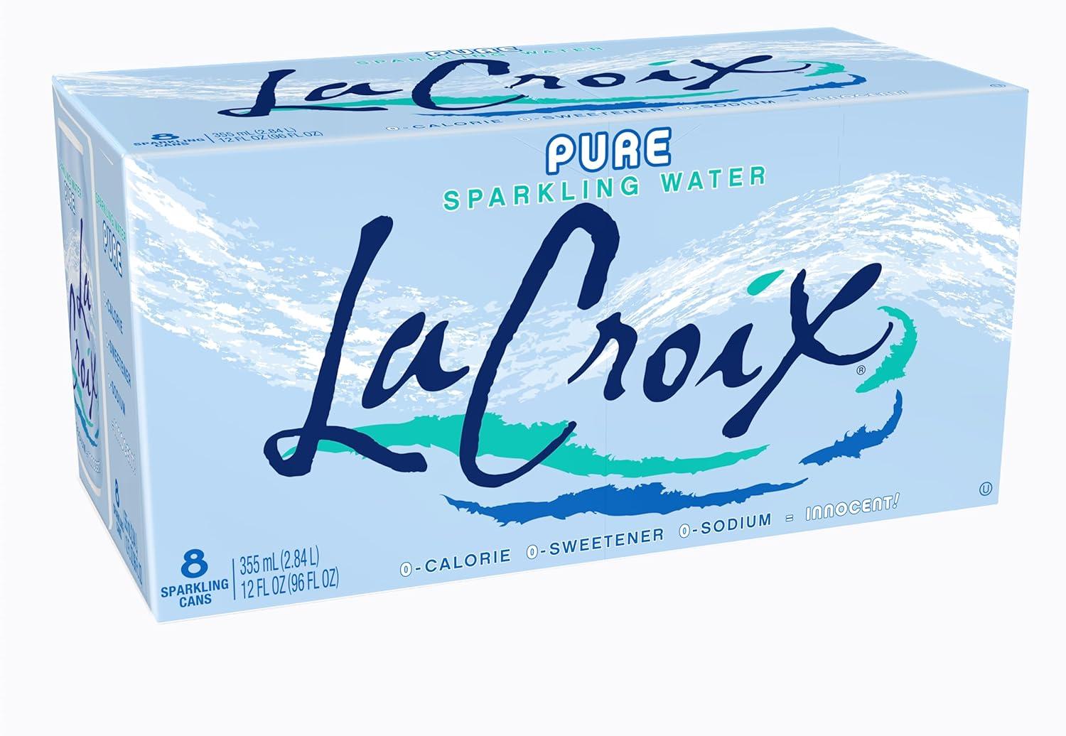 LaCroix Sparkling Water Pure 8 Pack for $2.50