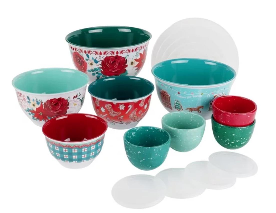 The Pioneer Woman Melamine Mixing Bowl Set with Lids for $13.14