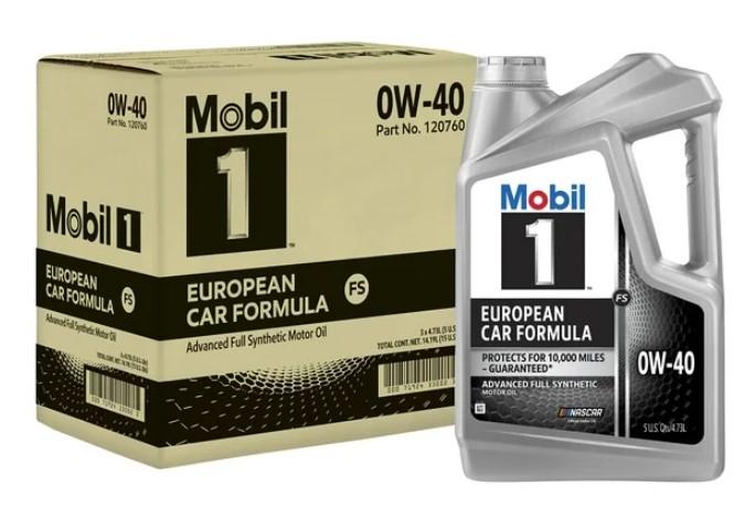 Mobil 10W-40 European Car Formula Full Synthetic Motor Oil 15qts for $63.88 Shipped