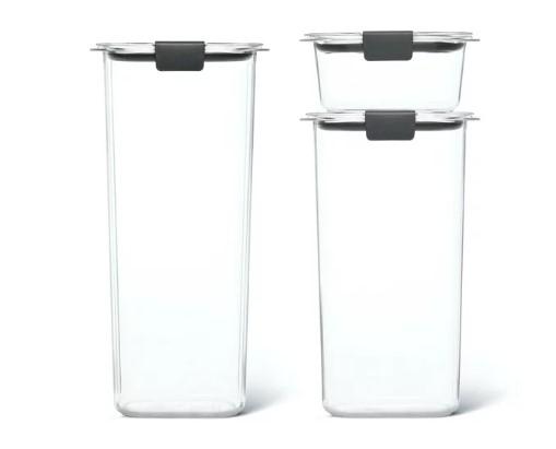 Rubbermaid Brilliance Pantry Set of 3 Food Storage Canisters for $13.85