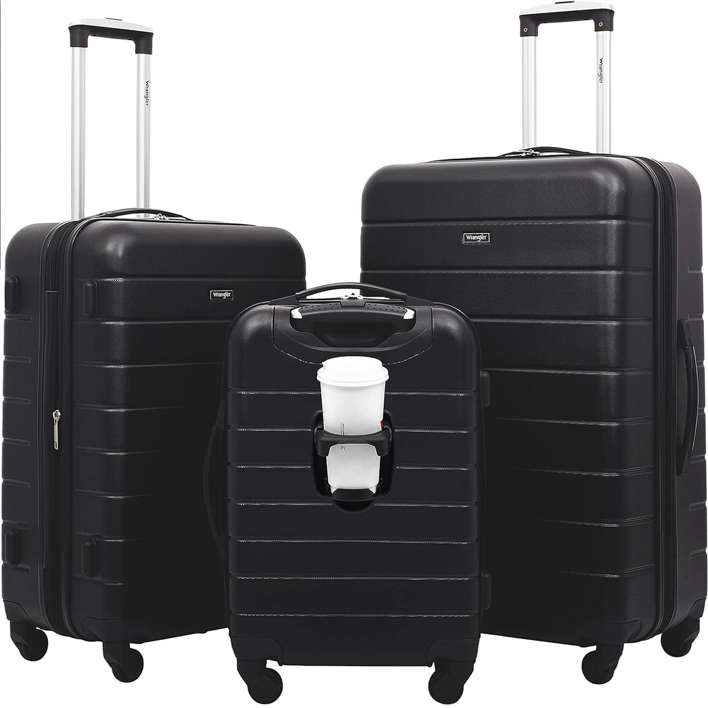 Wrangler 3 Piece Hardside Smart Luggage Set for $109 Shipped