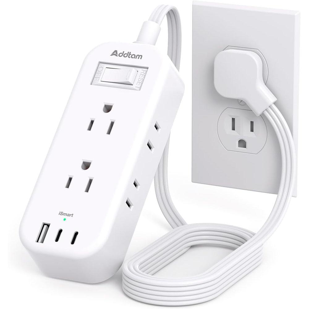 Travel 6 Outlet 3 USB Power Strip for $9.99