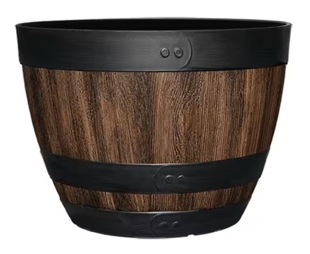 Vigaro Resin Wine Barrel Planter 2 Pack for $16.97