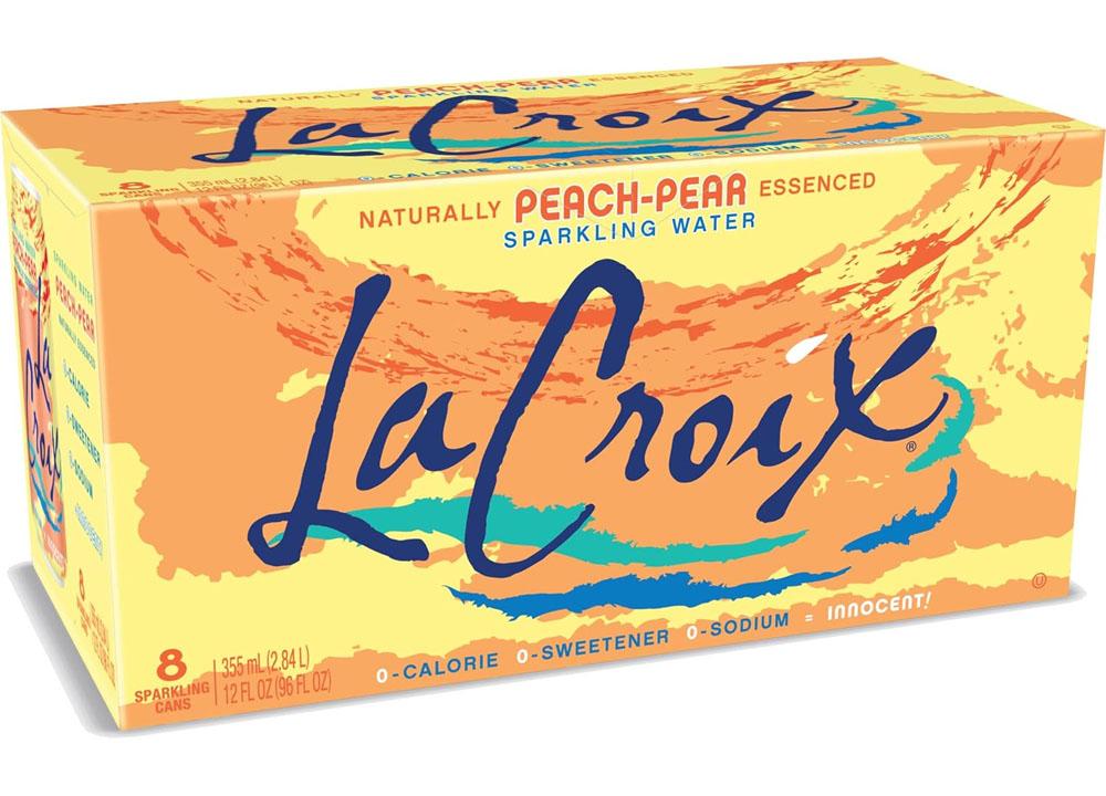 LaCroix Naturally Peach Pear Essenced Sparkling Water 12 Pack for $2.50