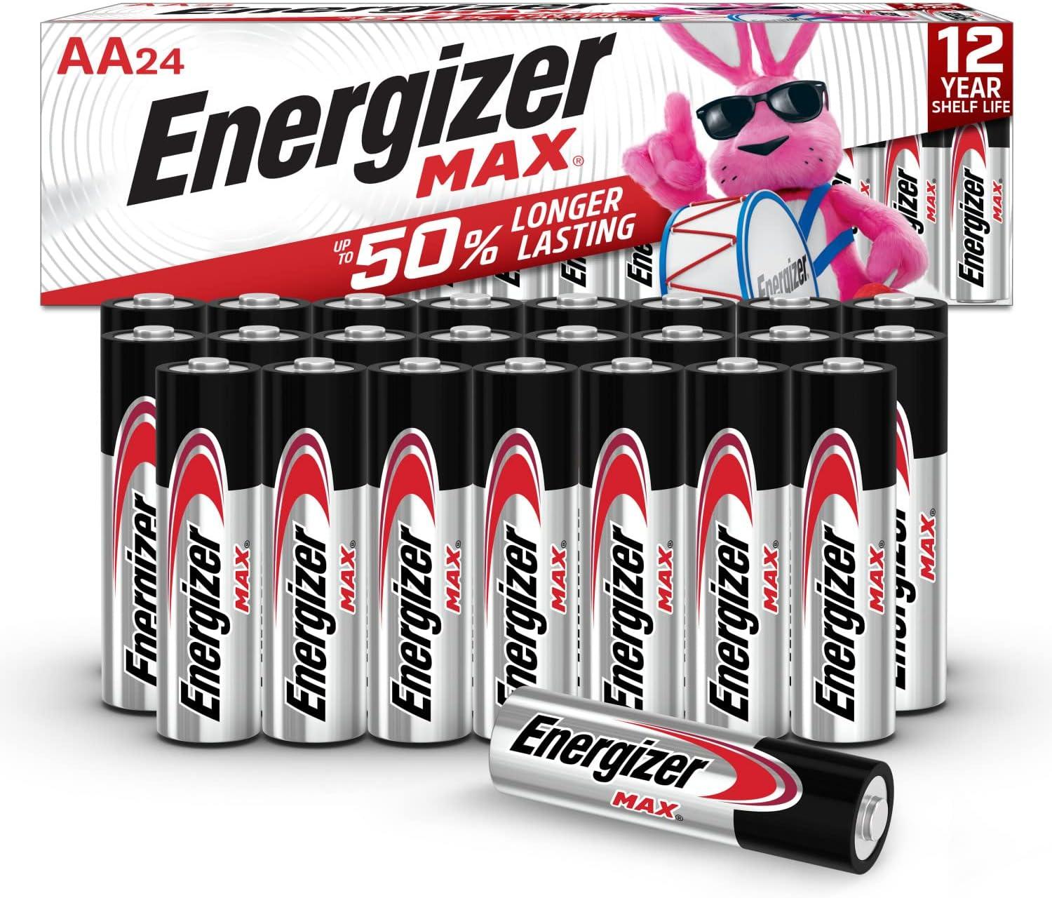 Energizer Max AA Alkaline Batteries 24 Pack for $13.26