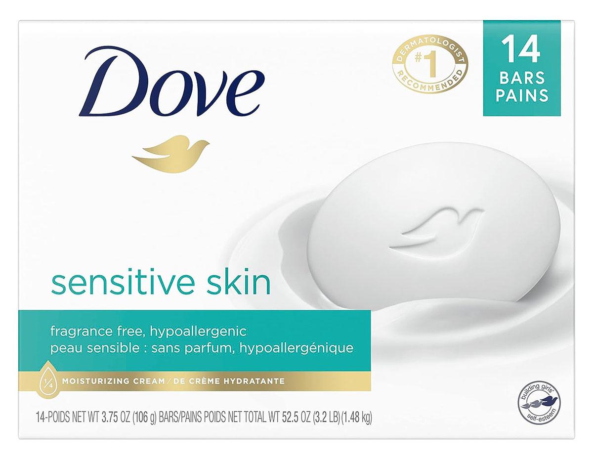 Dove Sensitive Skin Beauty Soap Bars 14 Pack for $11.87